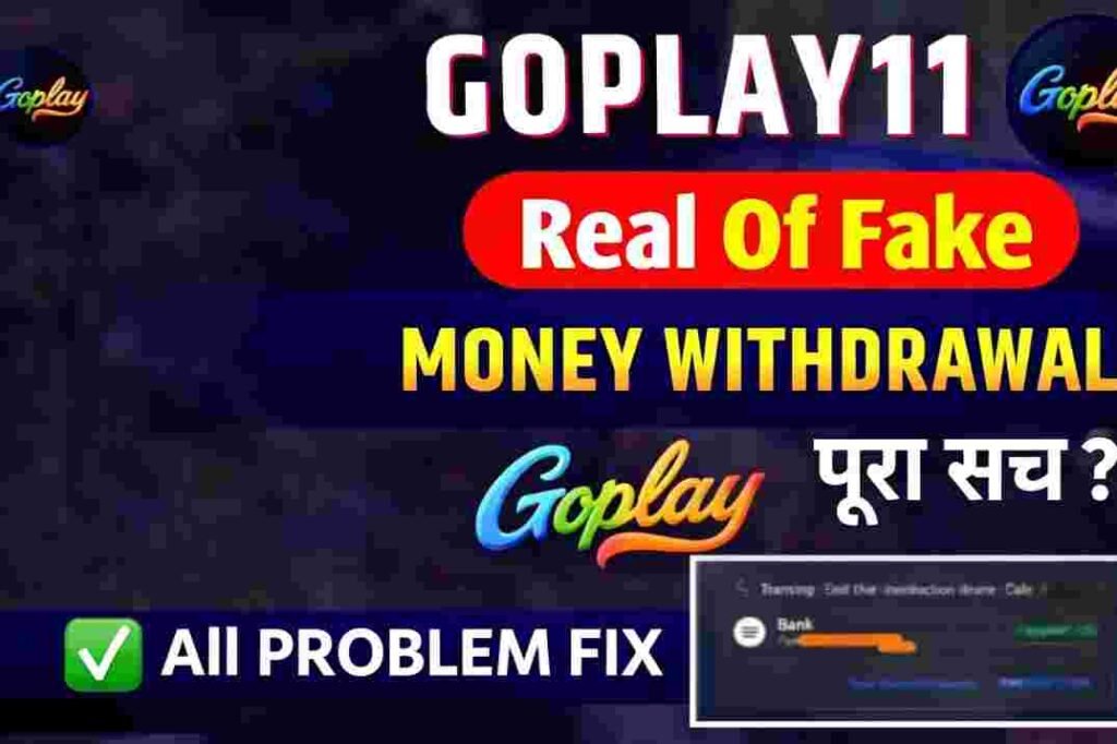 Goplay11 APK fantasy cricket and spin game app interface for user gameplay experience