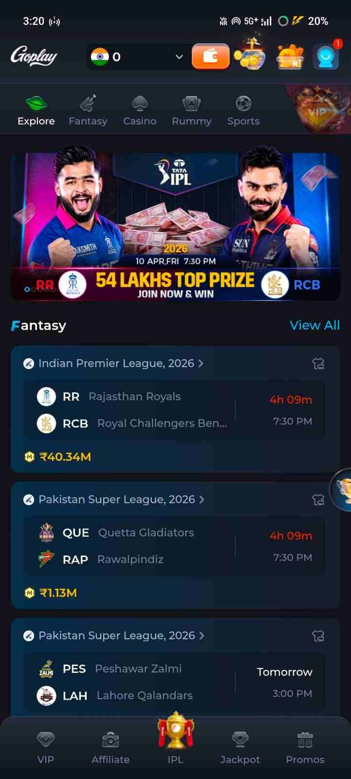 Goplay11 APK download screen latest version 2026
